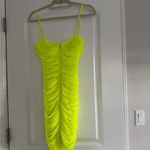 House of CB dress, neon yellow, size M.